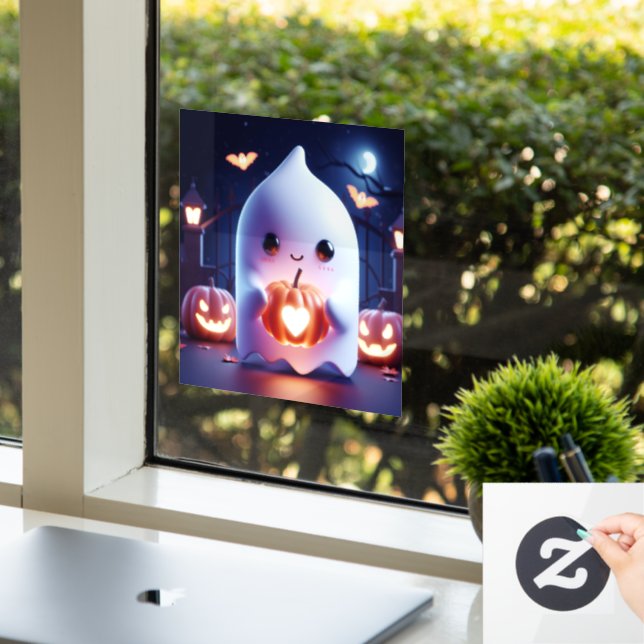 Ghostly Glow Window Cling (Office)