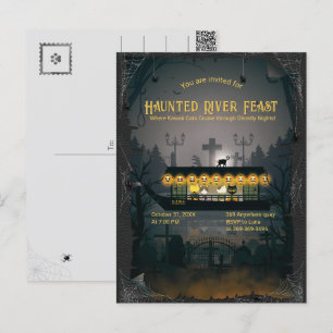 Ghostly Graveyard Cruise Invitation Postcard
