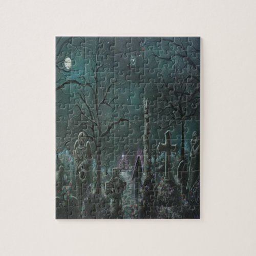 Ghostly Graveyard Jigsaw Puzzle