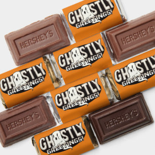 Ghostly Greetings Halloween Typography Hershey's Miniatures