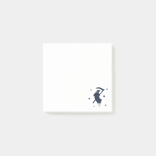 Ghostly Grim Reaper Post It Notes  Blue