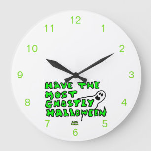Ghostly Halloween Acrylic Wall Clock