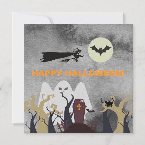 Ghostly Halloween Card