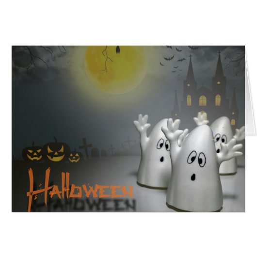 Ghostly Halloween Cards (Front Horizontal)