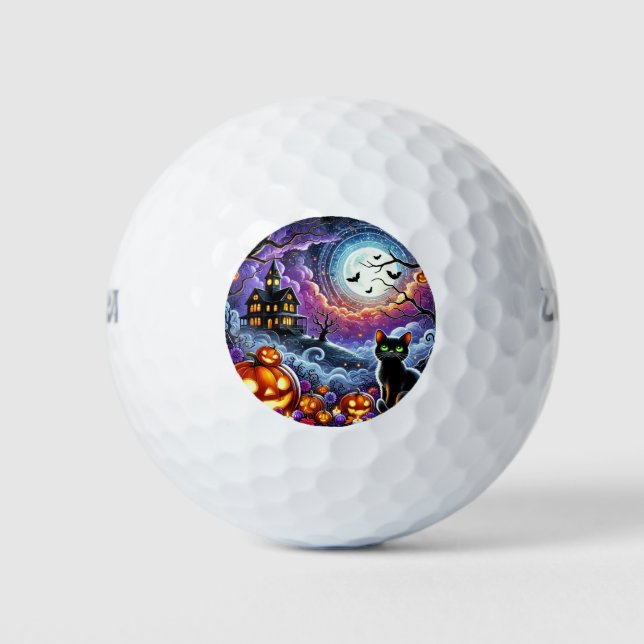Ghostly Halloween Golf Balls 🎃 Scary Good Fun (Front)