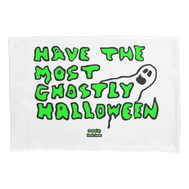 Ghostly Halloween Standard Pillowcase (Front)