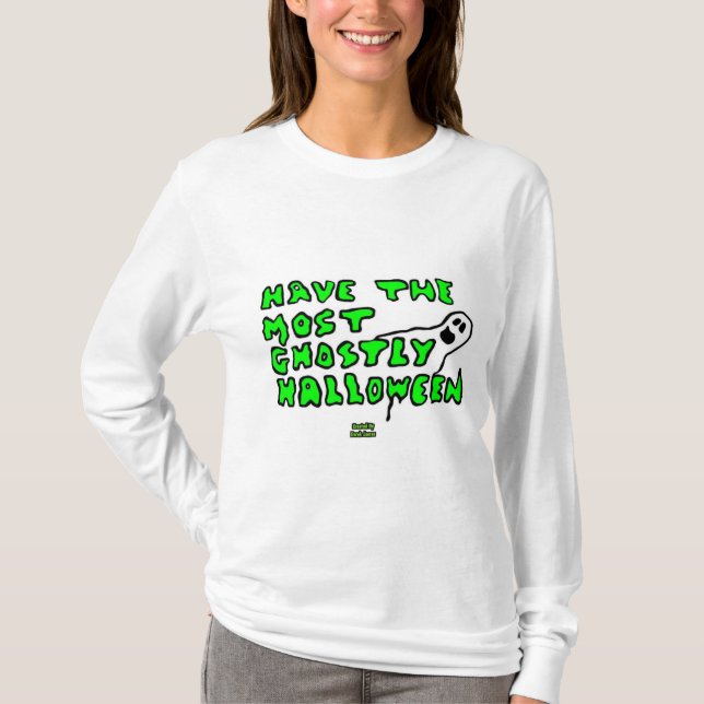 Ghostly Halloween Women's Long Sleeve Shirt (Front)