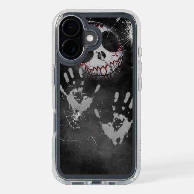 Ghostly Handprint Shattered Screen Horror iPhone C Speck iPhone Case (Front (Black))