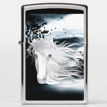 Ghostly Horse Face Zippo Lighter by deemac2 at Zazzle