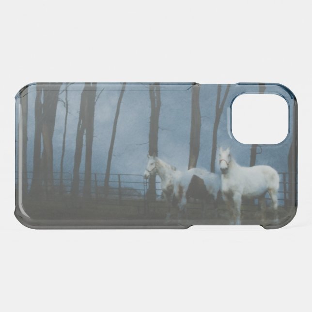 Ghostly Horses at Midnight Uncommon iPhone Case (Back (Horizontal))