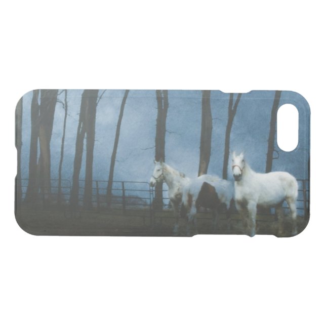 Ghostly Horses at Midnight Uncommon iPhone Case (Back Horizontal)