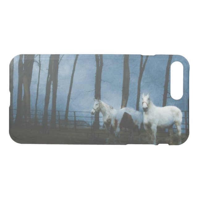 Ghostly Horses at Midnight Uncommon iPhone Case (Back Horizontal)