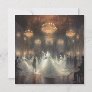 Ghostly Masquerade Ball: Ethereal Masquerade Invitation