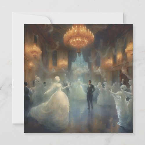 Ghostly Masquerade Ball Spectral Enchantment Invitation