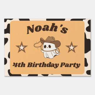 Ghostly "Not My First Rodeo" Yard Sign