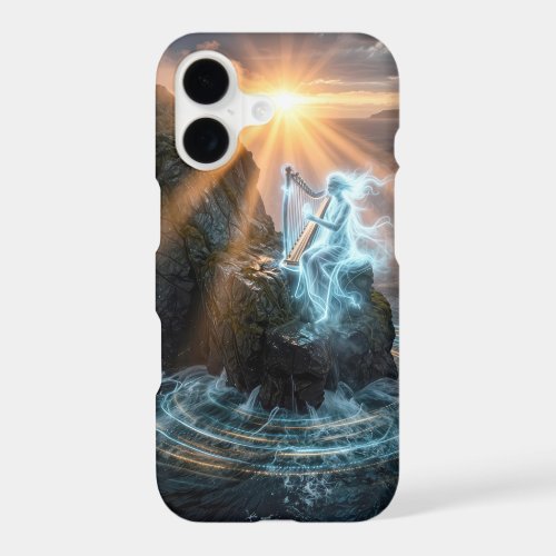 Ghostly Ocean Spirit Playing a Harp  iPhone 17 Case