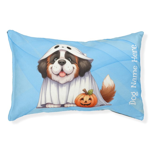 Ghostly Paws Adorable Dog Halloween Costumes Pet Bed (Front)