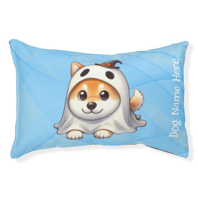 Ghostly Paws Adorable Dog Halloween Costumes Pet Bed (Front)