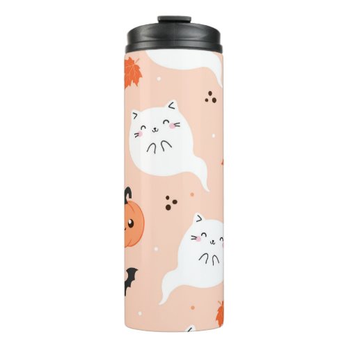 Ghostly Paws Hauntingly Hydrated Cat Water Bottl Thermal Tumbler