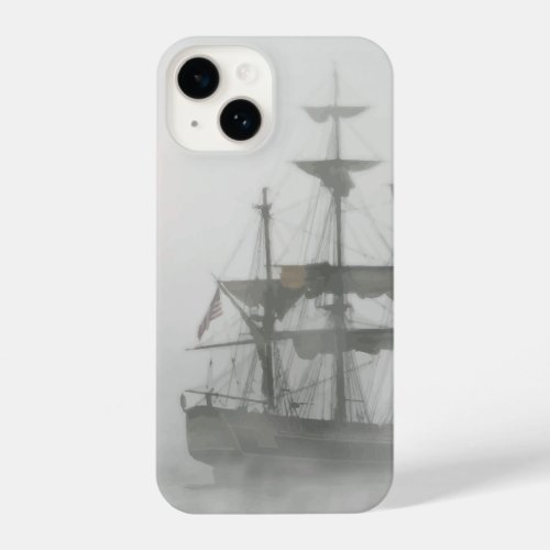 Ghostly Pirate Ship Grey Haunted Sailor iPhone 14 Case