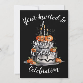 Ghostly Pumpkin Wedding Invitation