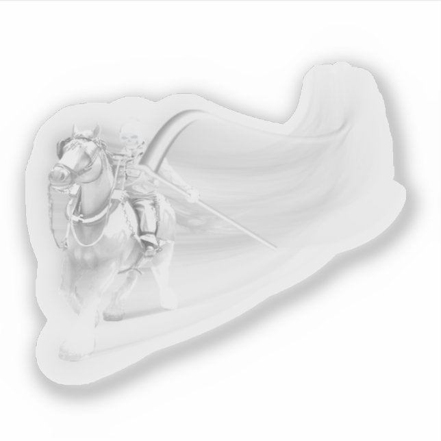 Ghostly Reaper Rides Again Halloween Sticker (Front)