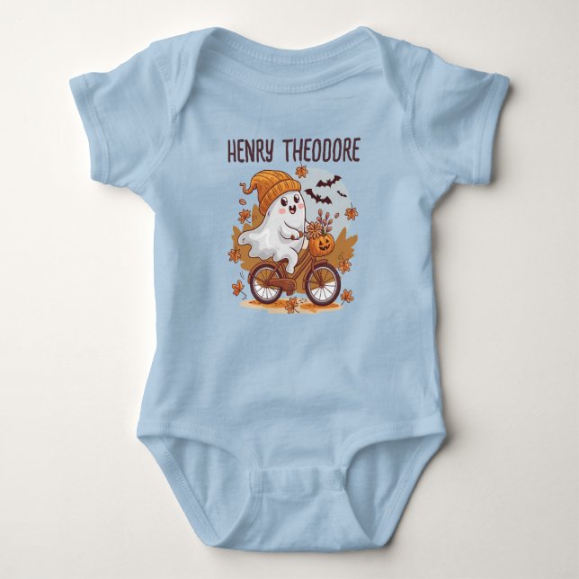 Ghostly Rider Babysuit👻Customizable Ghost Romper (Front)