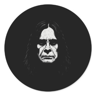 Ghostly Rock N Roller Legend Halloween Icon Face A Classic Round Sticker