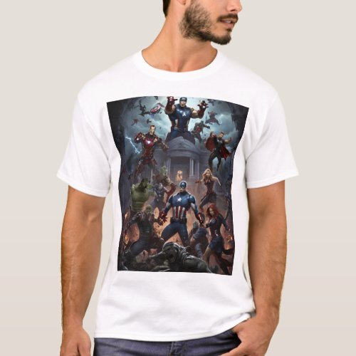 Ghostly Showdown Unleash the Hero Within T_Shirt 