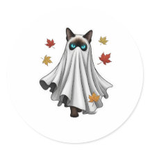 Ghostly Siamese – Cute Halloween Siamese Cat