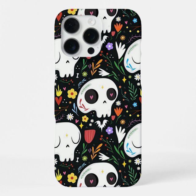 Ghostly Skull Design  Iphone Case (Back)
