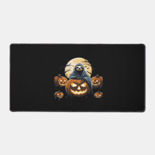Ghostly Sloth's Midnight Haunt Classic T-Shirt Desk Mat