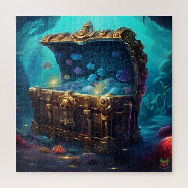 🐙Ghostly Treasure Dive  Jigsaw Puzzle (Vertical)
