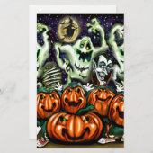 Ghostly Trio Pumpkins Party (Front/Back)
