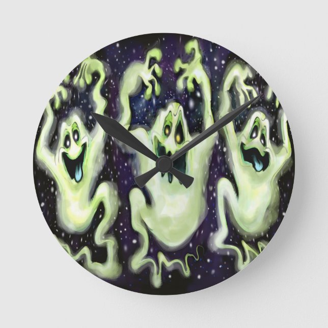 Ghostly Trio Round Clock (Front)