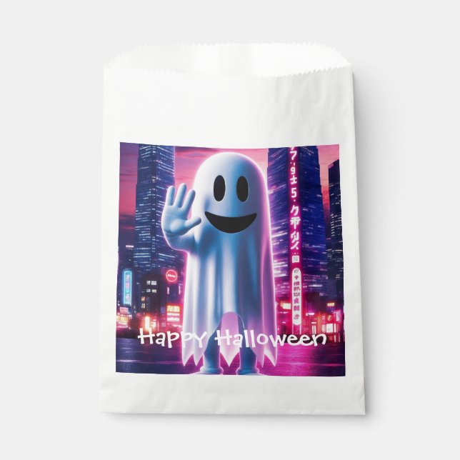 Ghostly Wave & Urban Lights Favor Bag (Front)