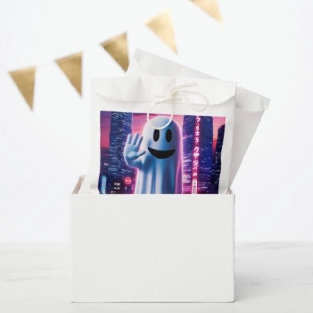 Ghostly Wave & Urban Lights Favor Bag (Favor Bag Dimensions: 5.75”x8” sold in sets of 50. )