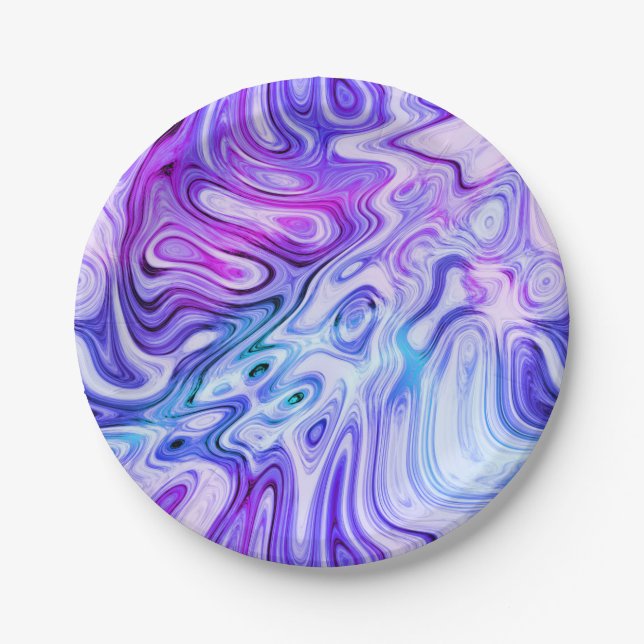 ghostly whisper, marbled pastel : paper plates (Front)