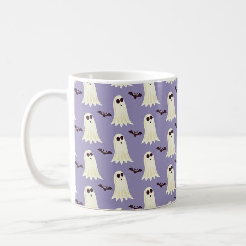 Ghosts and bats coffee cup