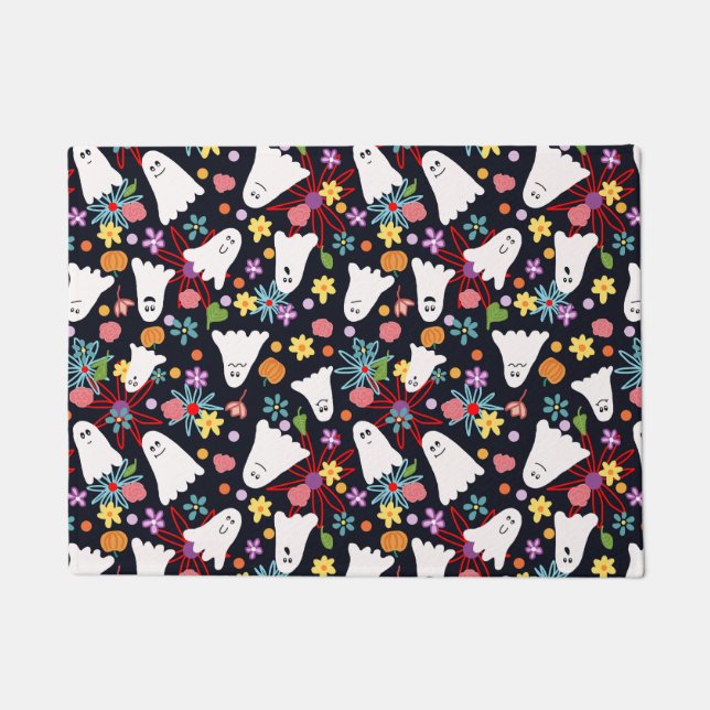 Ghosts and Flowers Doormat (Front)