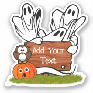 Ghosts and Friends Halloween Sticker