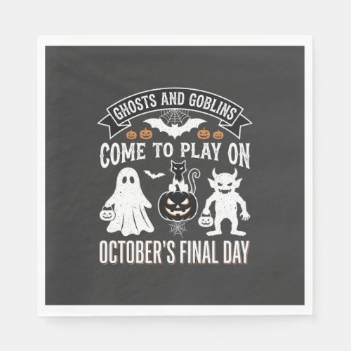 Ghosts and Goblins Halloween October Final Day_1 Napkins