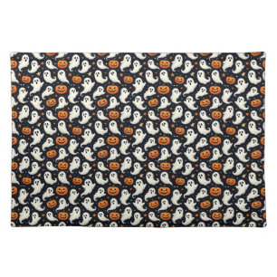 Ghosts and Jack o'Lanterns Cloth Placemat
