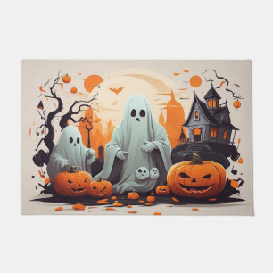 Ghosts and Pumpkins Doormat