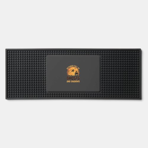 Ghosts and Shadows Halloween Moon Design Bar Mat
