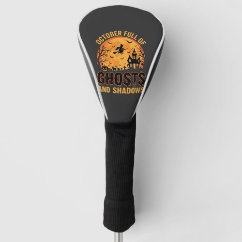 Ghosts and Shadows Halloween Moon Design Golf Head Cover