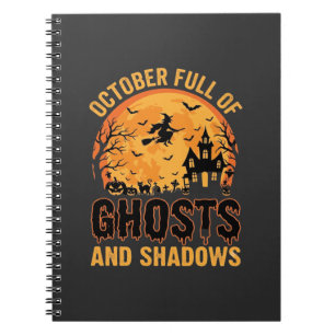 Ghosts and Shadows Halloween Moon Design Notebook