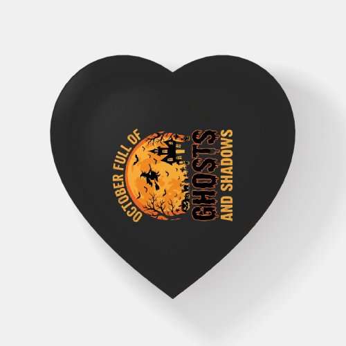 Ghosts and Shadows Halloween Moon Design Paperweight