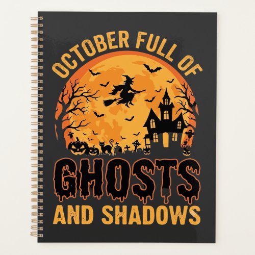 Ghosts and Shadows Halloween Moon Design Planner