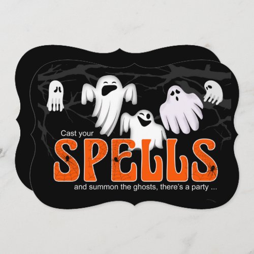 Ghosts and Were the Hosts Halloween Party Invitation